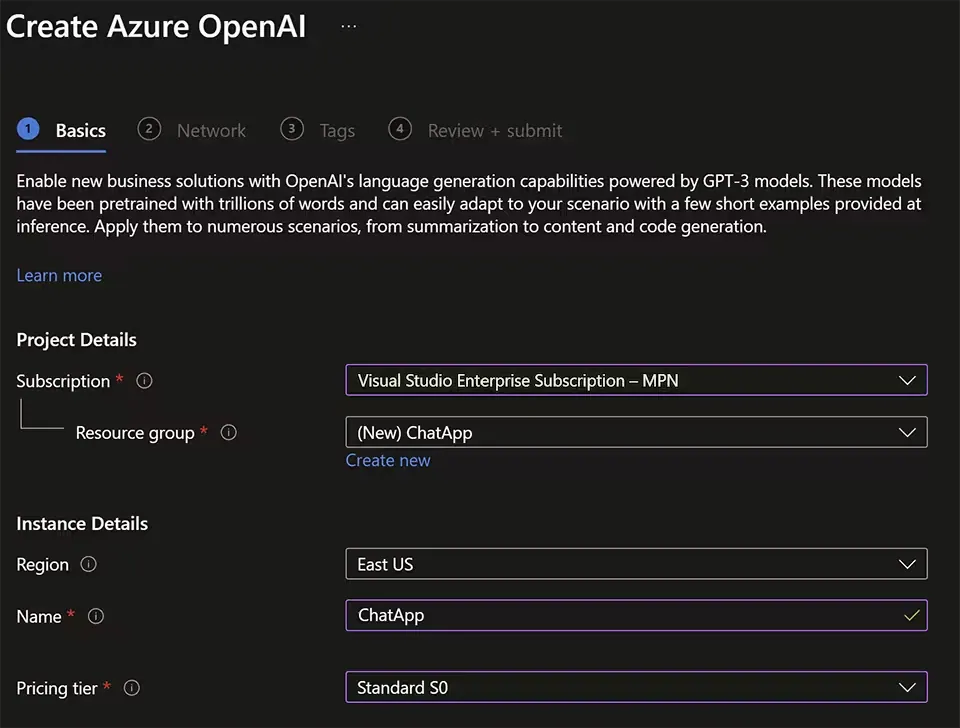 Azure AI Services resource